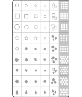 Pochoir Airnails Professionnal 54 Designs