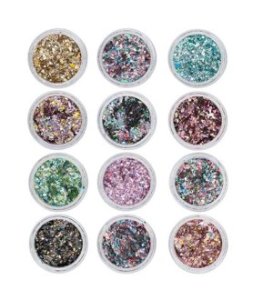 Crushed Metal Flakes 12 Colors by Magnetic