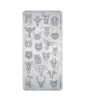 Plaque de Stamping n°20 - Geometric Animals