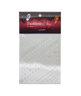 Fashion Sticker Hearts Silver