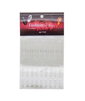 Fashion Sticker Square Silver Magnetic