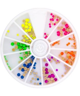 Neon Studs 240pcs 6colors in 2sizes