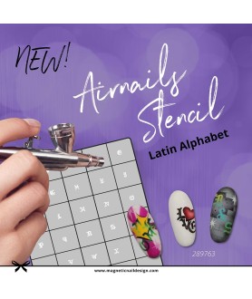 Latin Alphabet Airnails Collection