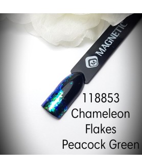 Chameleon Flakes Peacock Green Magnetic