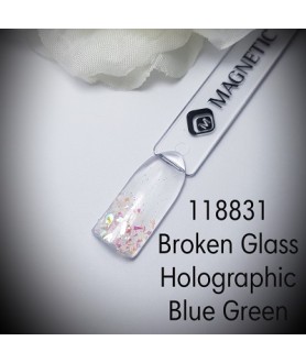 Broken Glass Holografic Blue Green
