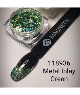 Metal Inlay Green Magnetic