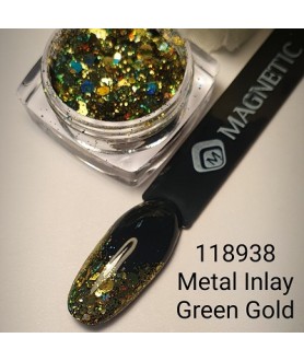 Metal Inlay Green Gold Magnetic