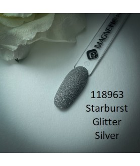 Starburst Glitter Silver Magnetic