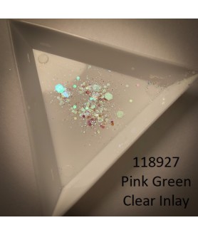 Pink Green Clear Inlay