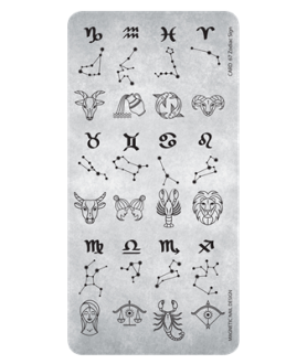 Plaque Stamping Signes du Zodiaque n°67