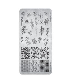 Plaque Stamping Flower Power n°66