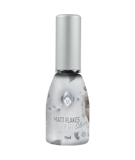 Matte Flakes Top Gel Silver 15ml
