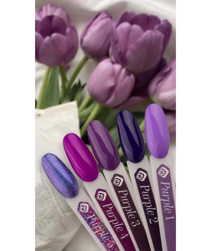 Lot de 5 Gelpolish 7ml - Collection Purple