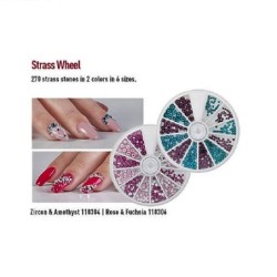 Magnetic-Strass Rose & Fuchsia 6sizes 270pcs