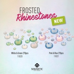 Frosted Rhinestones Pink & Blue 6 sizes 270pcs - Promo Web 25%